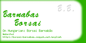barnabas borsai business card