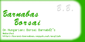 barnabas borsai business card